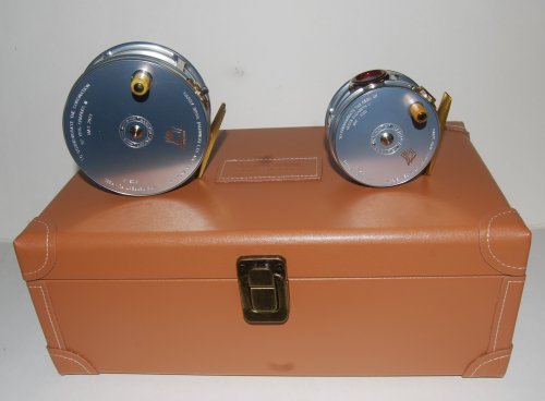 HARDY ROYAL COMMEMORATIVE PERFECT REEL SET. LHW. Limited Edition. One of 250 Sets. Each set consists of two reels: The 3 in. Queen's Reel, and the 4 in. King's Reel,
