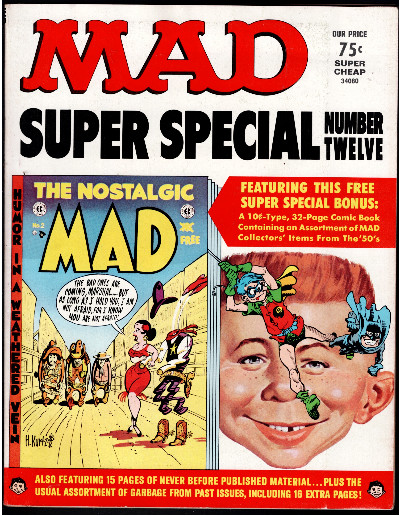 1973 MAD SUPER SPECIAL Magazine #12 - +BONUS INSERT - The Nostalgic Mad (#2)