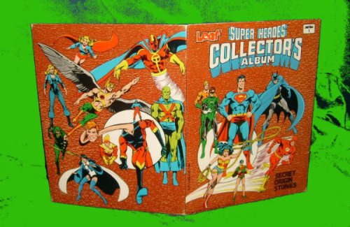 SUPER HEROES COLLECTOR'S ALBUM, LEAF 1981, SUPERMAN, WONDER WOMAN, BATMAN, FLASH