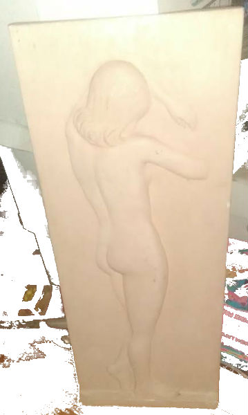 Stone relief of nude