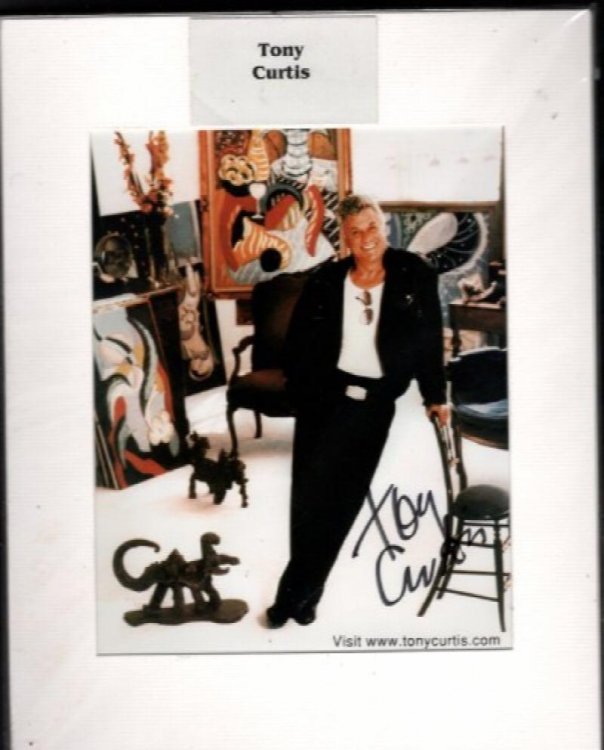 Tony Curtis 8x10 Signed Autographed Photo Signature Black Marker