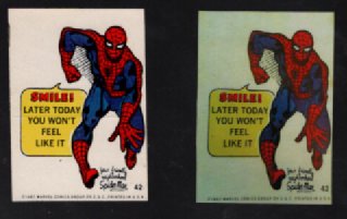 1967 Philadelphia Marvel Sticker and Spider-Man #42