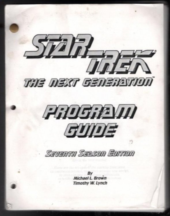 star trek next generation program guide seventh season