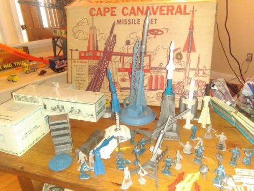 Playset-Project Mercury Cape Canaveral-Marx-Boxed-1950s