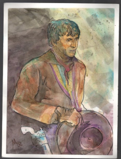 Scotty Phillips:Original Watercolour Henry Darrow from, 