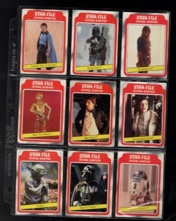 Star Wars Trading cards: Star File;Official Business #5 thru #11.(Lot of 9)
