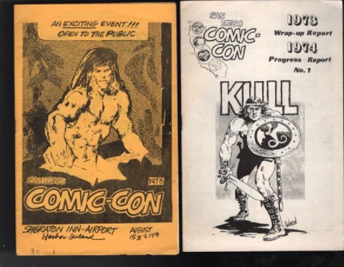 mailed out booklets from the 1973-74 comic con in San Diego